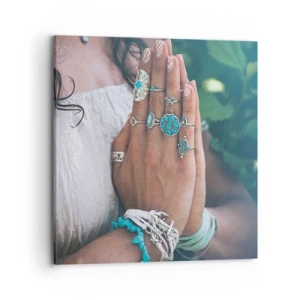 Canvas picture - Welcome to the Centre of Wellbeing - 70x70 cm