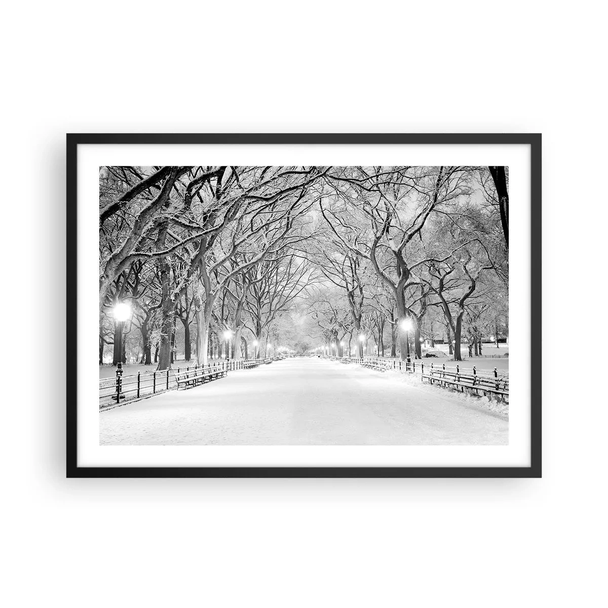 Poster in black frame - Four Seasons: Winter - 70x50 cm