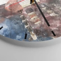 Clock face with lines