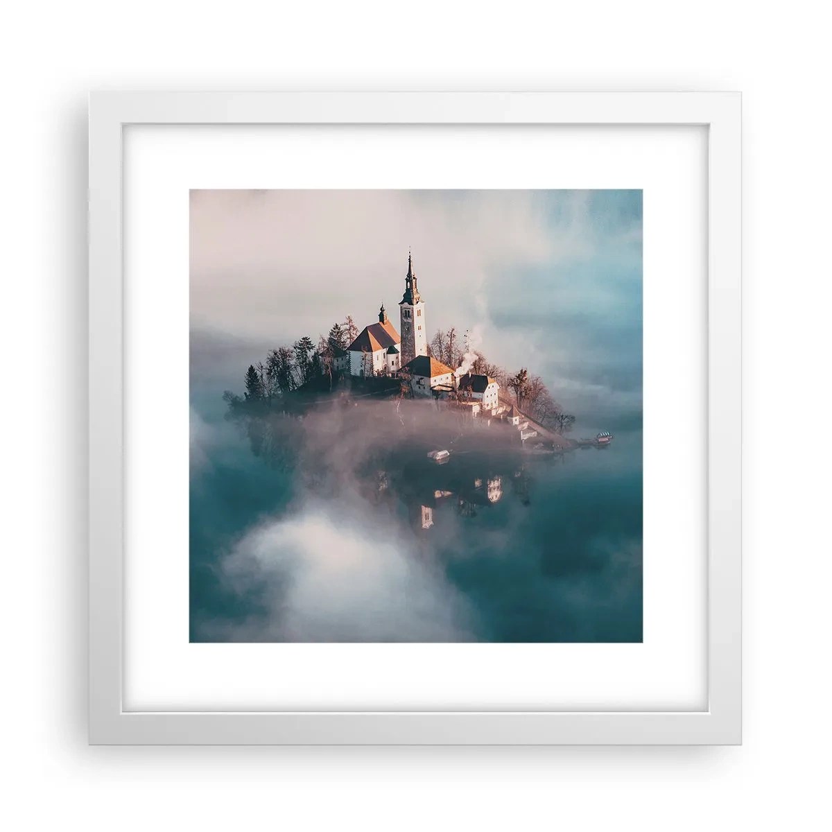 Poster in white frmae - Island of Dreams - 30x30 cm