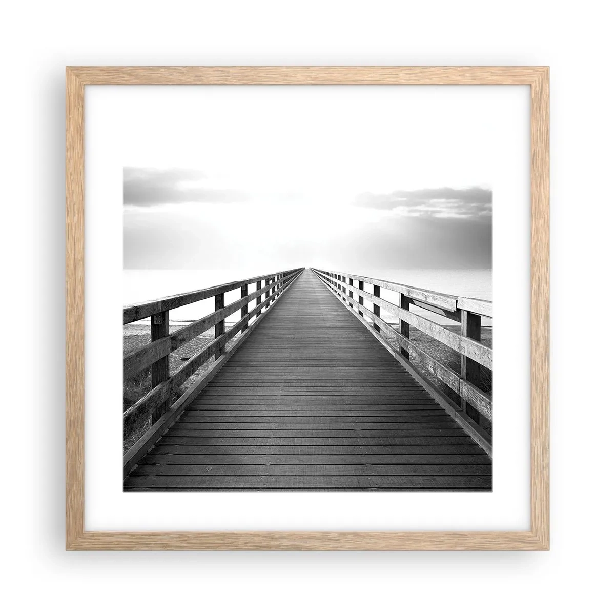 Poster in light oak frame - In the Distance… - 40x40 cm
