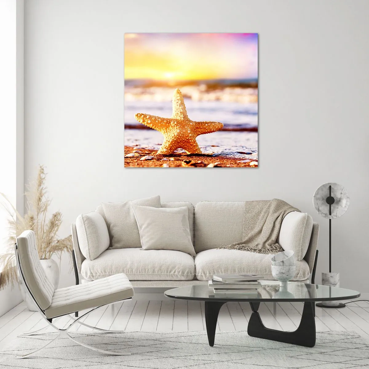 Glass picture - Sea Kiss - 70x70 cm