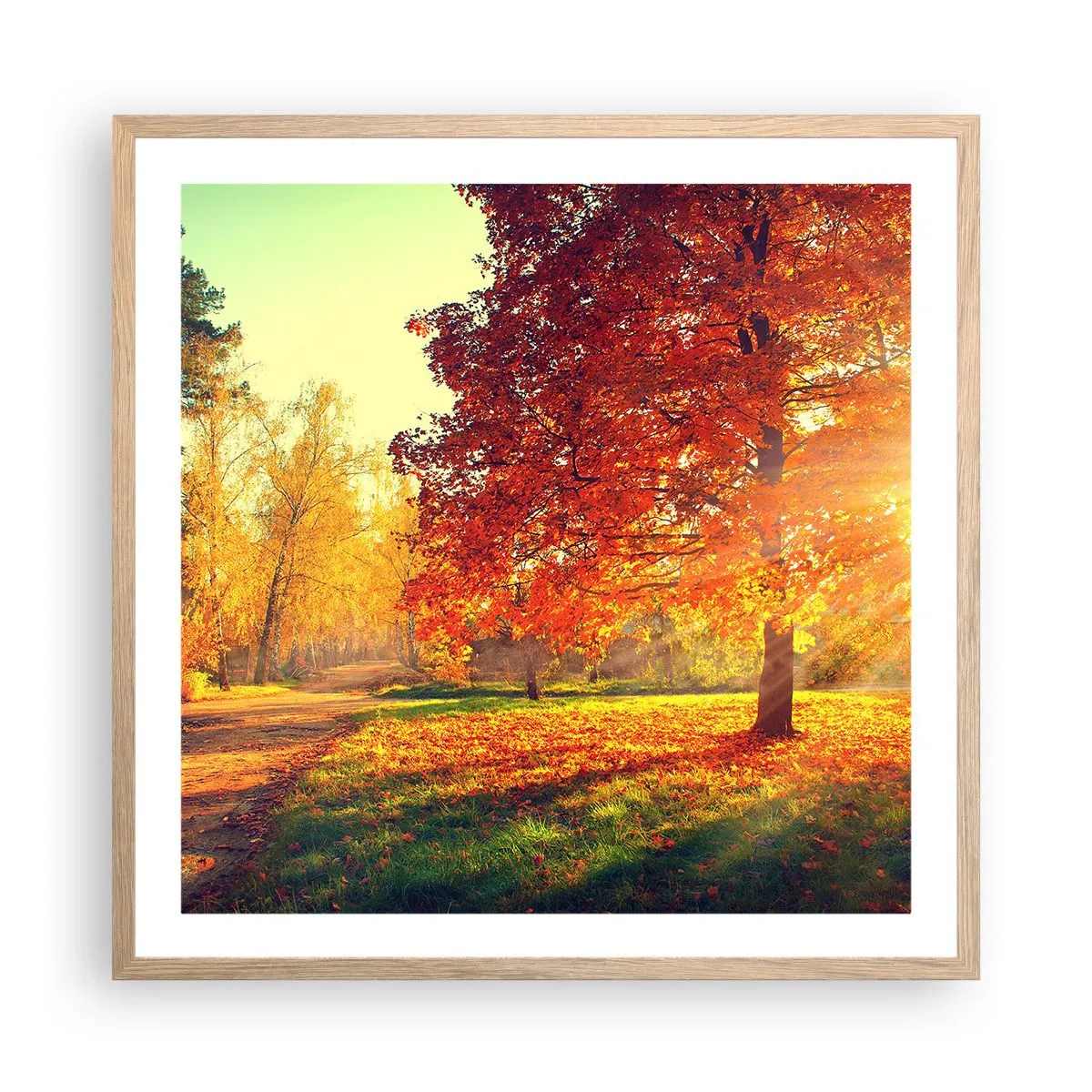 Poster in light oak frame - Ginger Is Beautiful - 60x60 cm