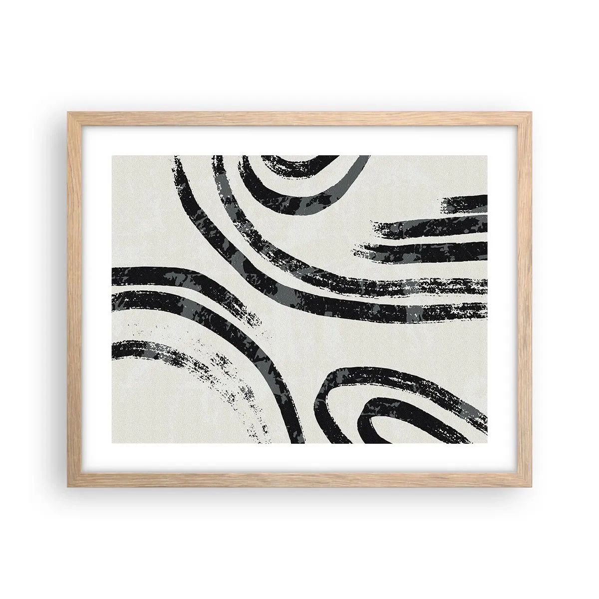 Poster in light oak frame - Stopped Half Way - 50x40 cm