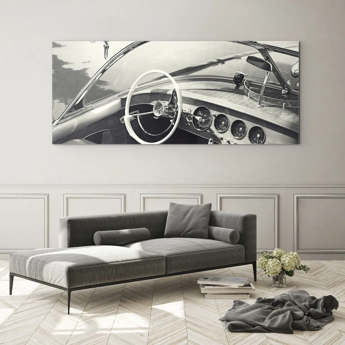 Glass picture - Weather for the Rich - 100x40 cm