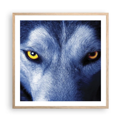 Poster in light oak frame - Mesmerising Look - 60x60 cm