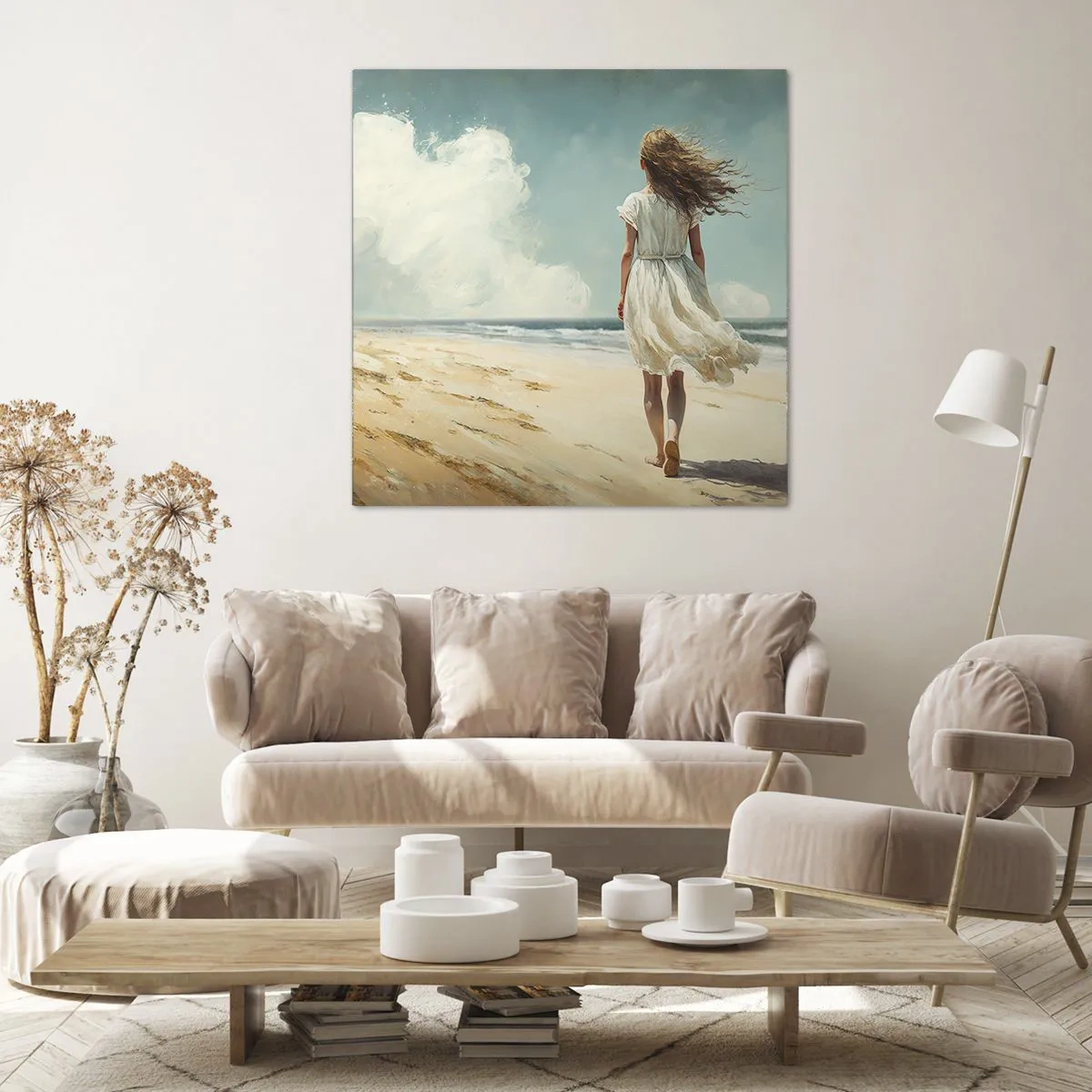 Canvas picture - Meeting the Sun aand the Wind - 50x50 cm