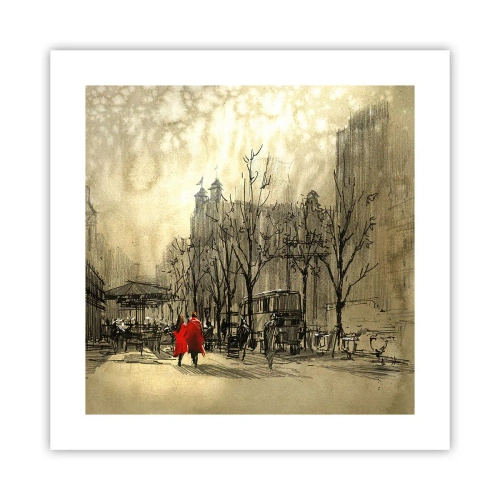 Poster - A Date in London Fog - 40x40 cm