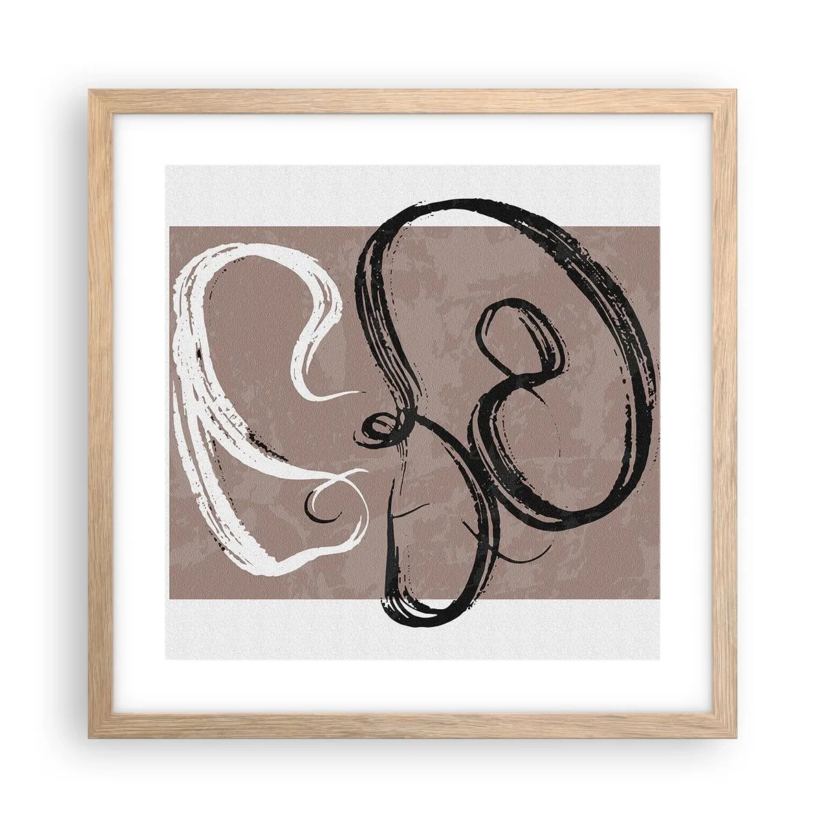 Poster in light oak frame - Composition -In Search of Completeness - 40x40 cm