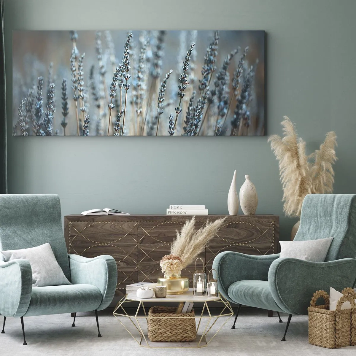 Canvas picture - Fragrant Grass - 120x50 cm