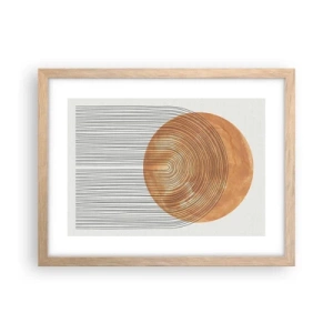 Poster in light oak frame - Sunny Composition - 40x30 cm
