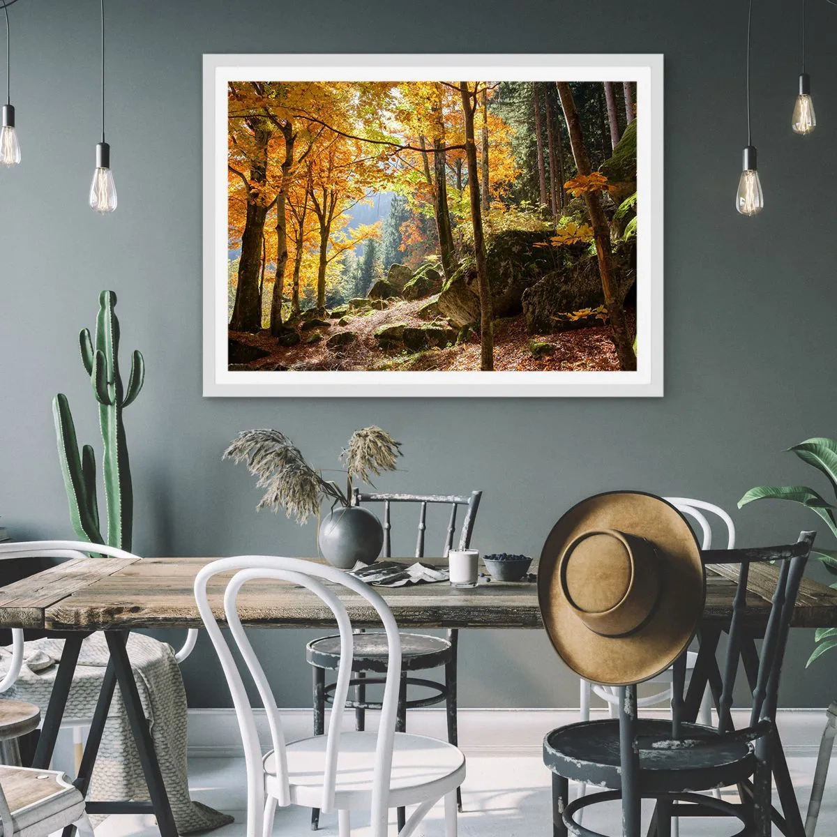 Poster in white frmae - Time for Rest - 100x70 cm