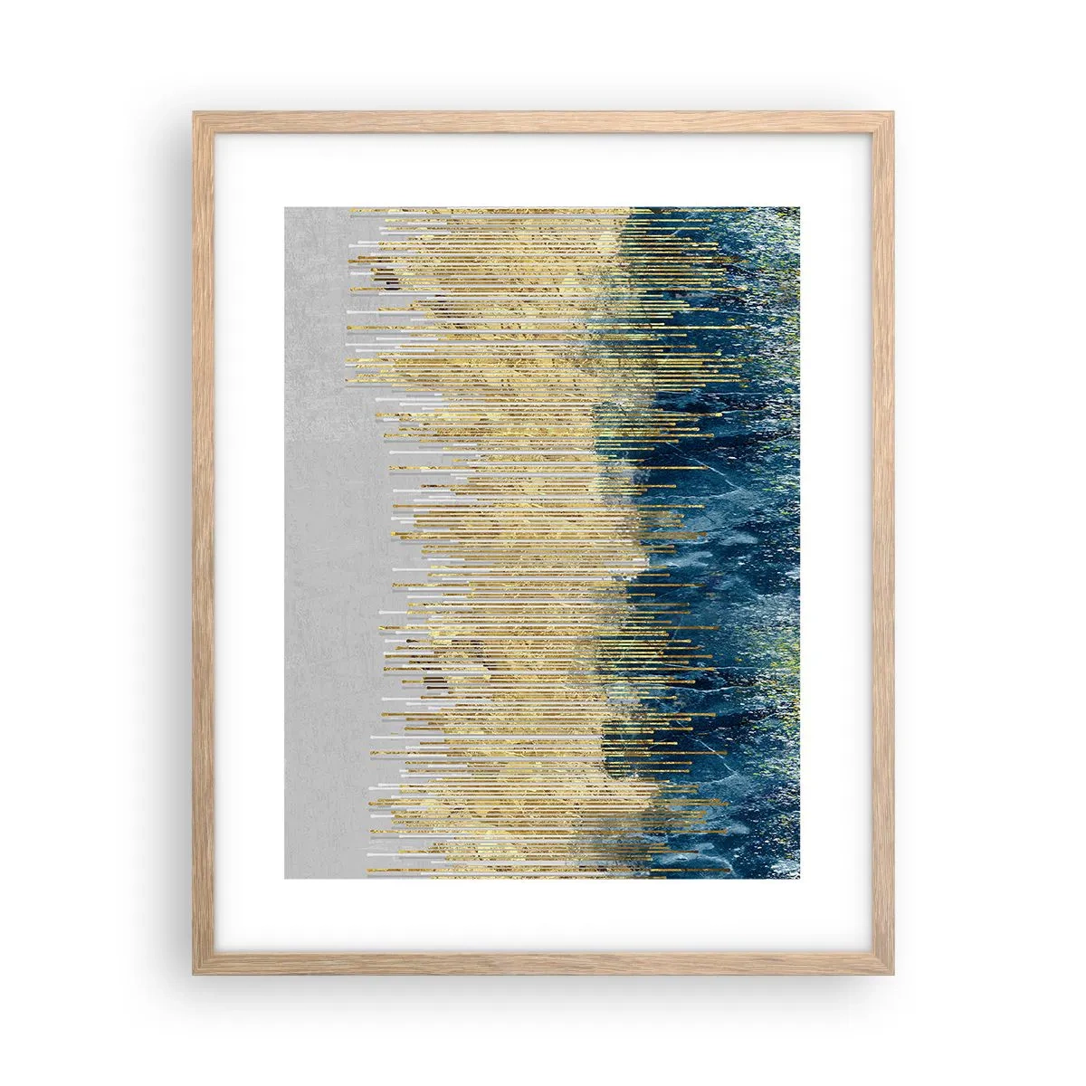 Poster in light oak frame - Glided Border - 40x50 cm