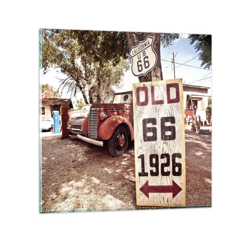 Glass picture - Legend of an American Province - 30x30 cm