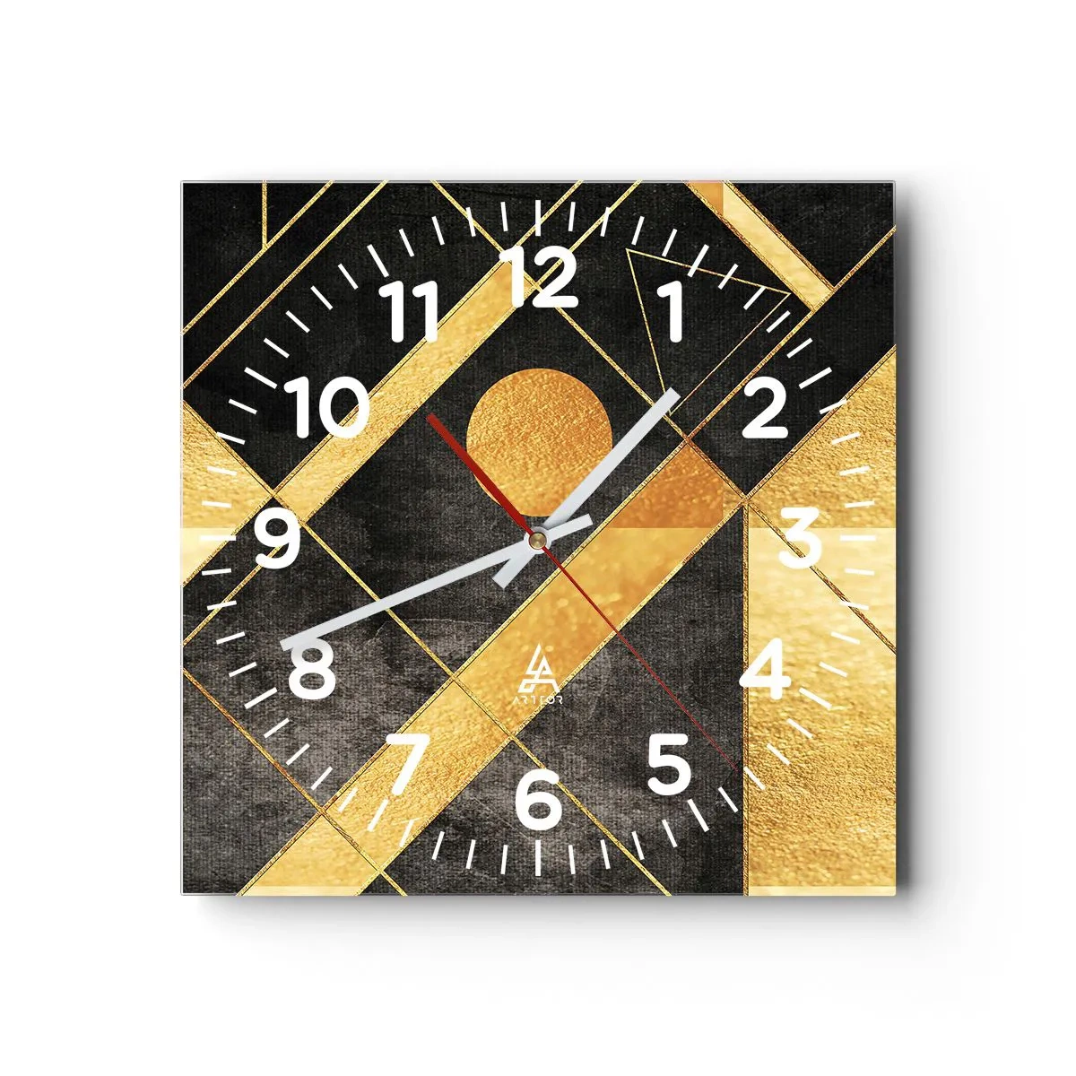 Wall clock - Clock on glass - Sun of the Desert - 40x40 cm