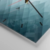 Clock face with lines