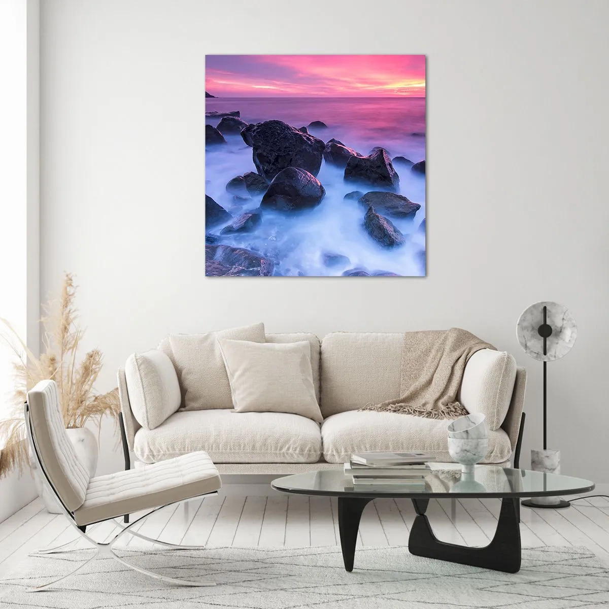 Glass picture - Born in Light and Mist - 50x50 cm