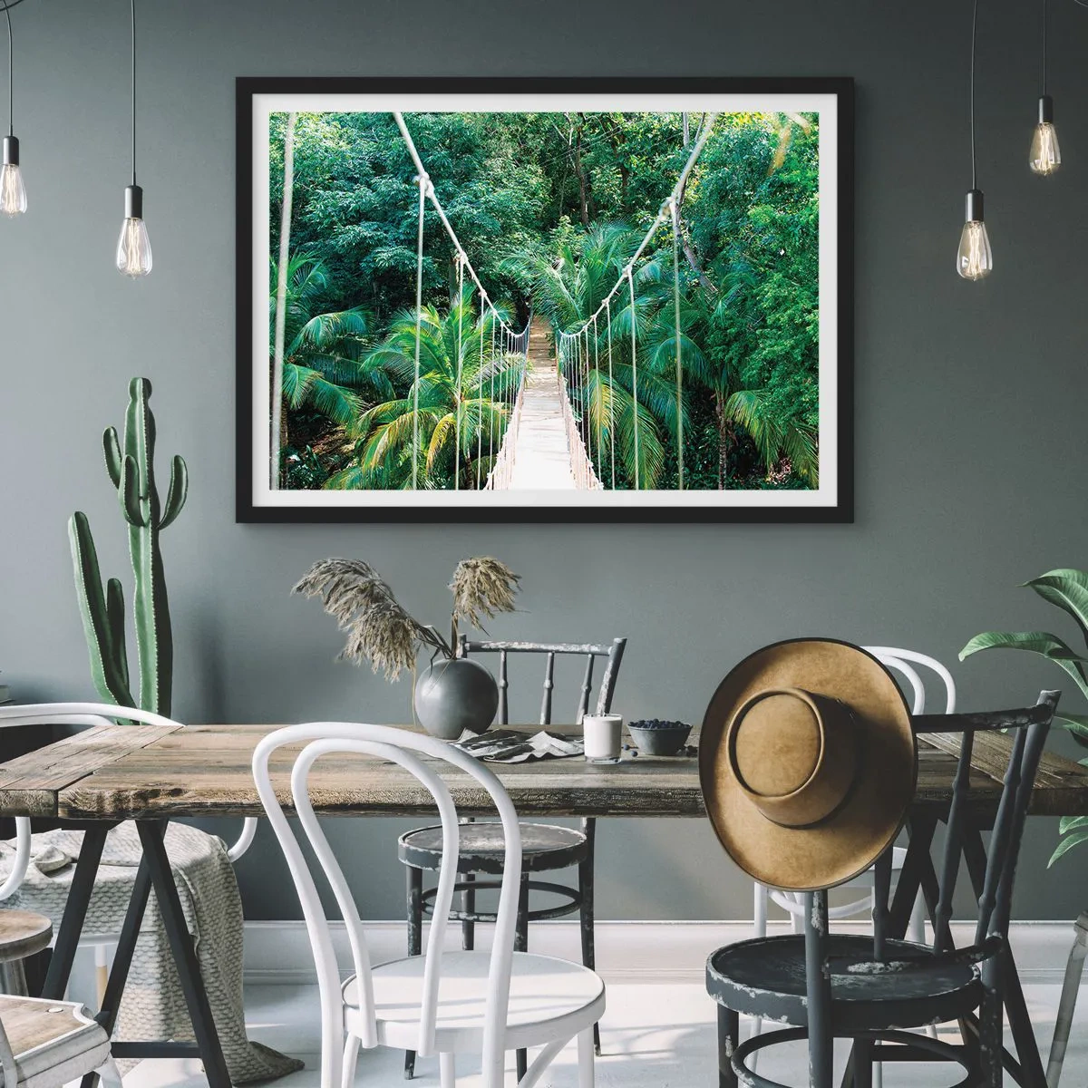 Poster in black frame - Welcome to the Jungle! - 40x30 cm