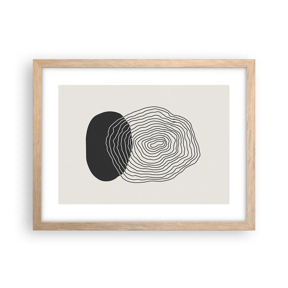 Poster in light oak frame - Durability and Vibration - 40x30 cm