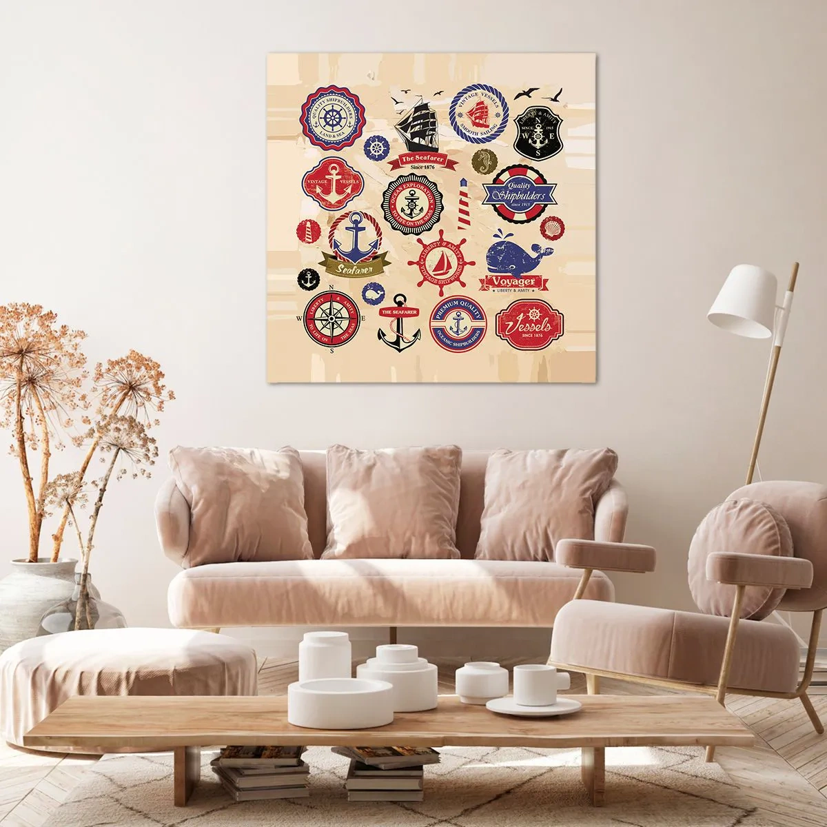 Canvas picture - Brotherhood of Yachts - 50x50 cm