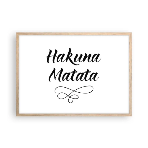 Poster in light oak frame - Best Advice - 70x50 cm