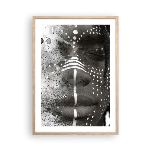 Poster in light oak frame - Dsicover Primordial Spirit - 50x70 cm
