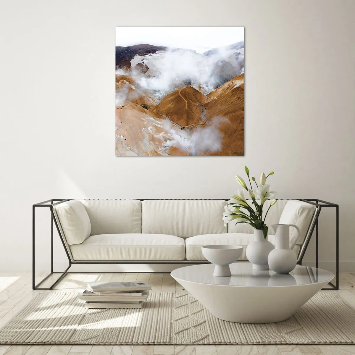 Glass picture - Severe Beauty of Iceland - 70x70 cm