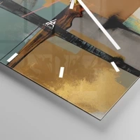 Clock face with lines