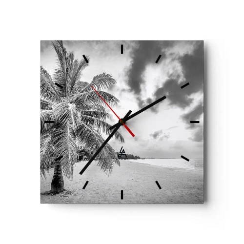 Wall clock - Clock on glass - When You Miss Loneliness… - 30x30 cm