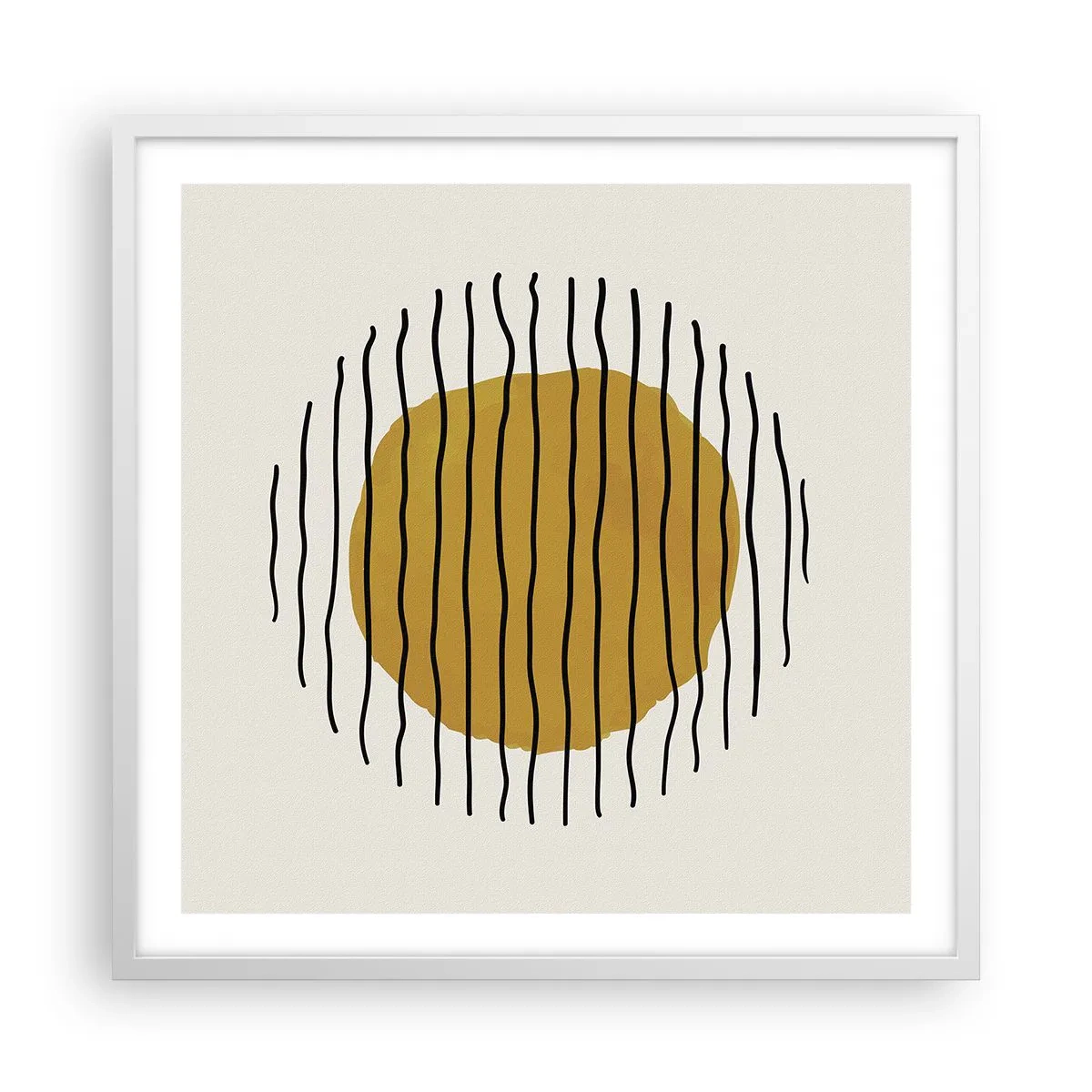 Poster in white frmae - Abstract Shivering from Heat - 60x60 cm
