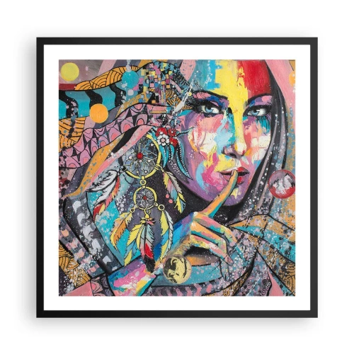 Poster in black frame - Don't Talk Until You Understand - 60x60 cm