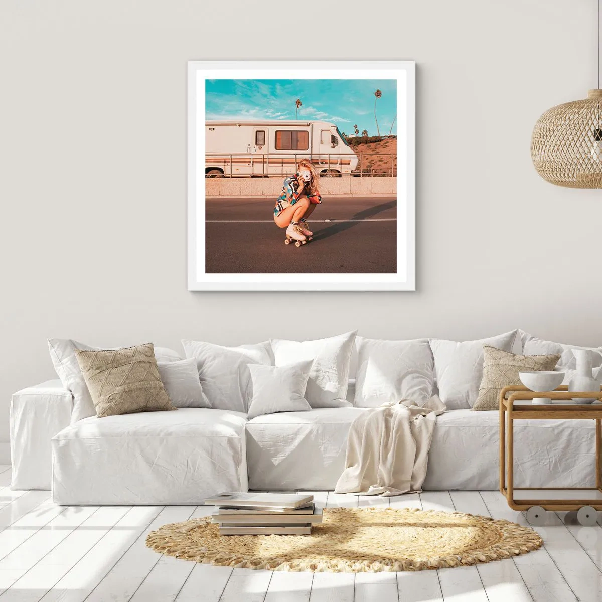 Poster in white frmae - Smile, Please! - 40x40 cm