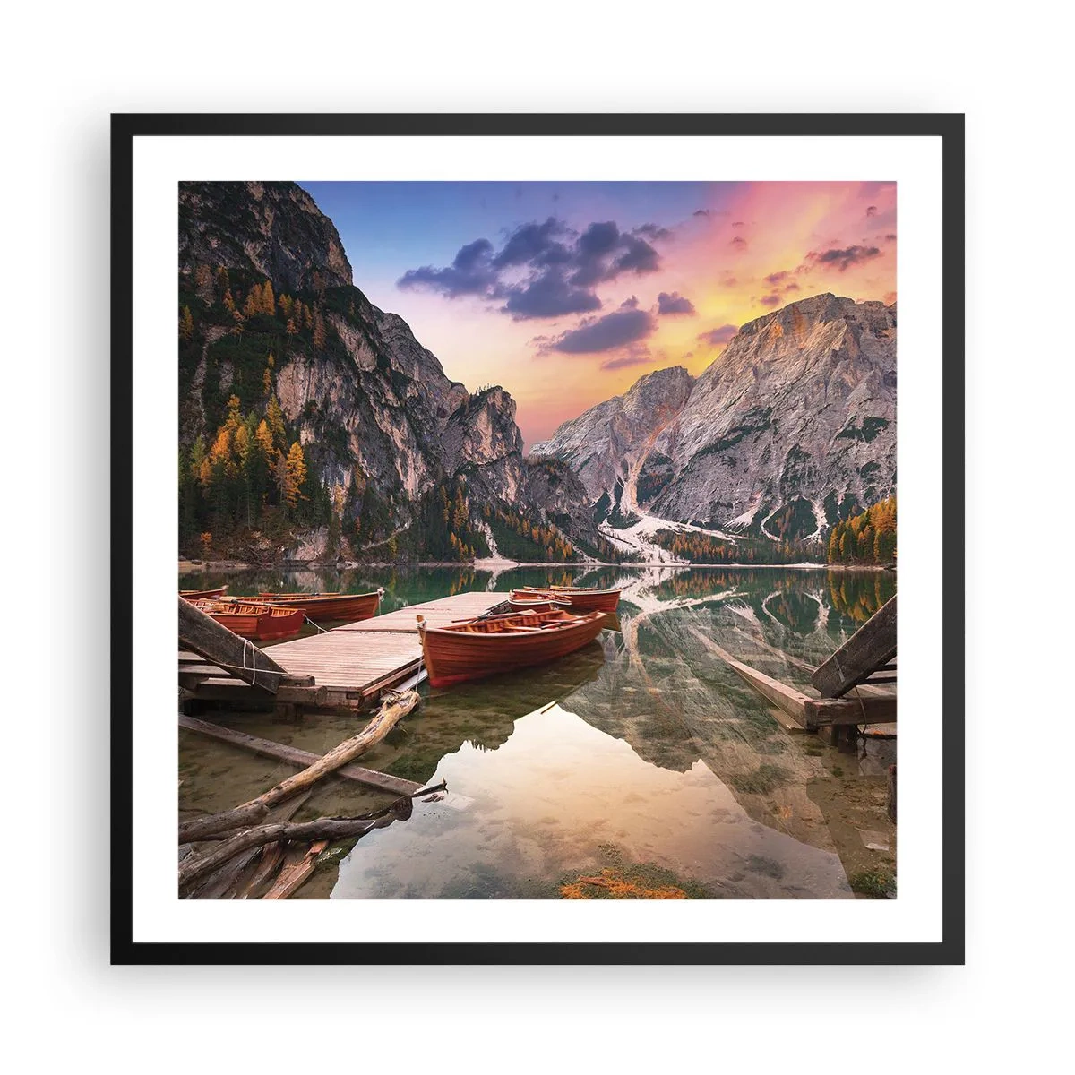 Poster in black frame - Promise of a Day - 60x60 cm