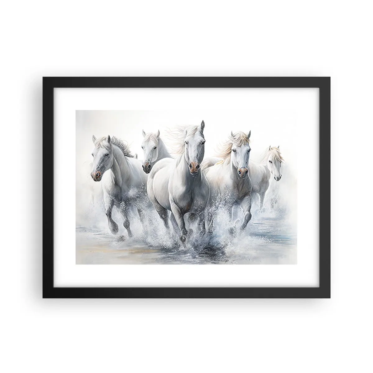 Poster in black frame - White Magic - 40x30 cm