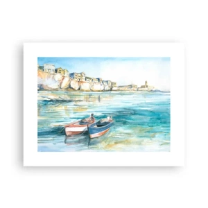Poster - Landscape in Azure - 40x30 cm
