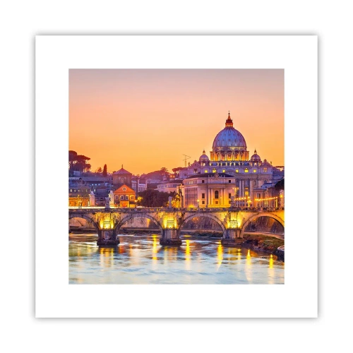 Poster - Twilight over Eternal City - 30x30 cm