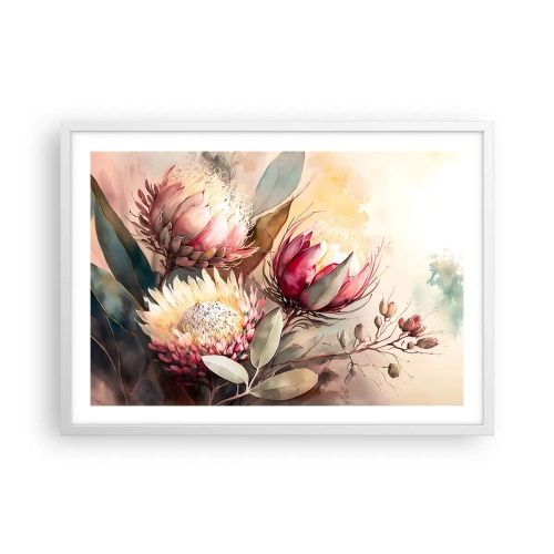 Poster in white frmae - Profile and En Face - 70x50 cm