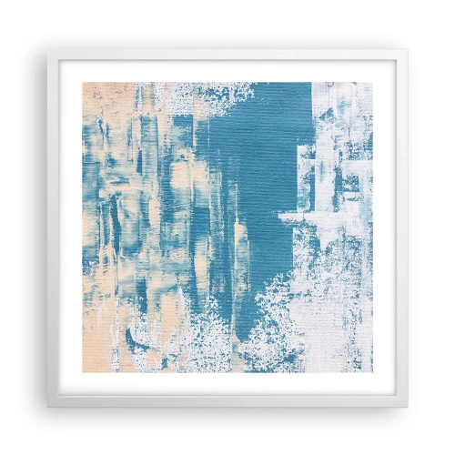 Poster in white frmae - Through an Icicle - 50x50 cm