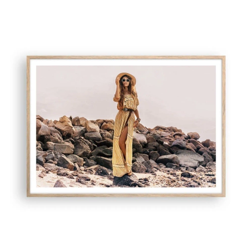 Poster in light oak frame - The Magic of Stones - 100x70 cm