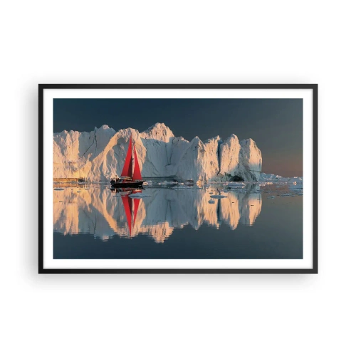 Poster in black frame - On the Edge of the World - 91x61 cm