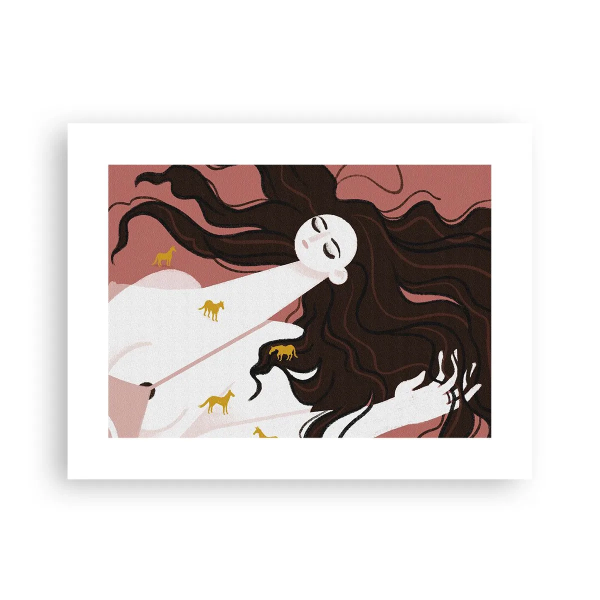 Poster - Dream of a Golden Horse - 40x30 cm