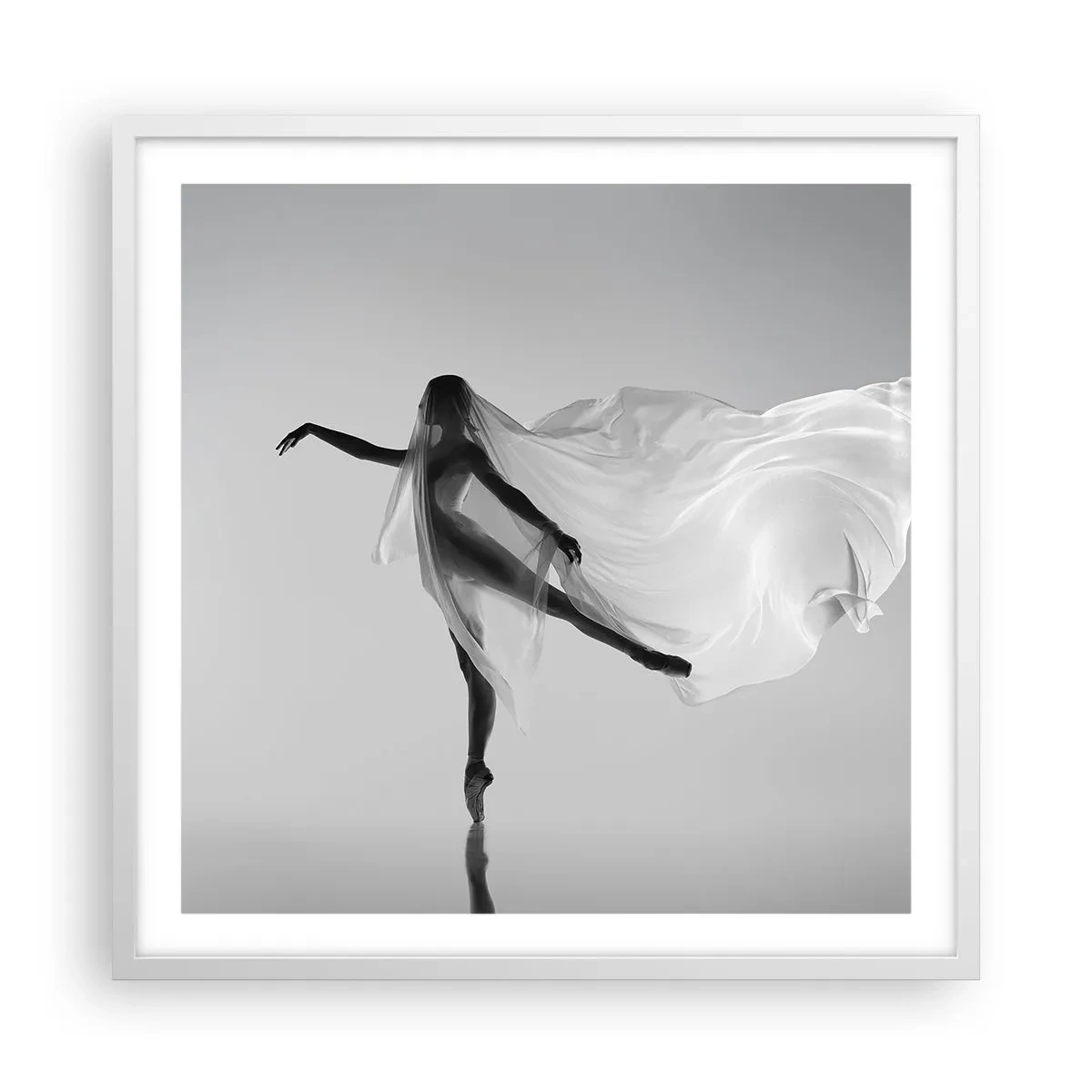 Poster in white frmae - Lightness and Grace - 60x60 cm