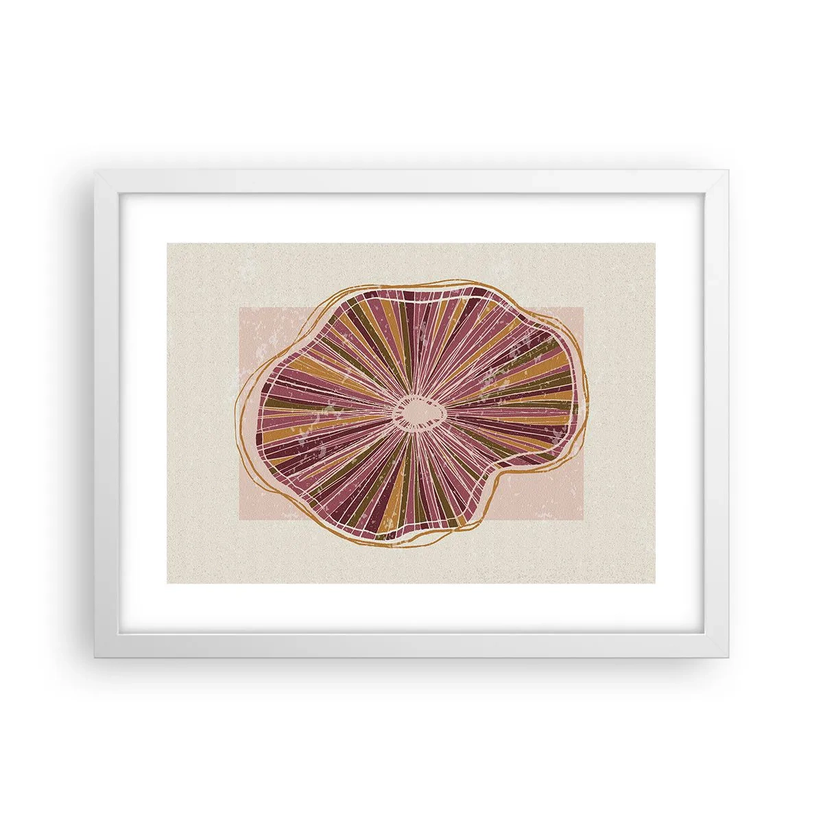 Poster in white frmae - Radial Abstract - 40x30 cm