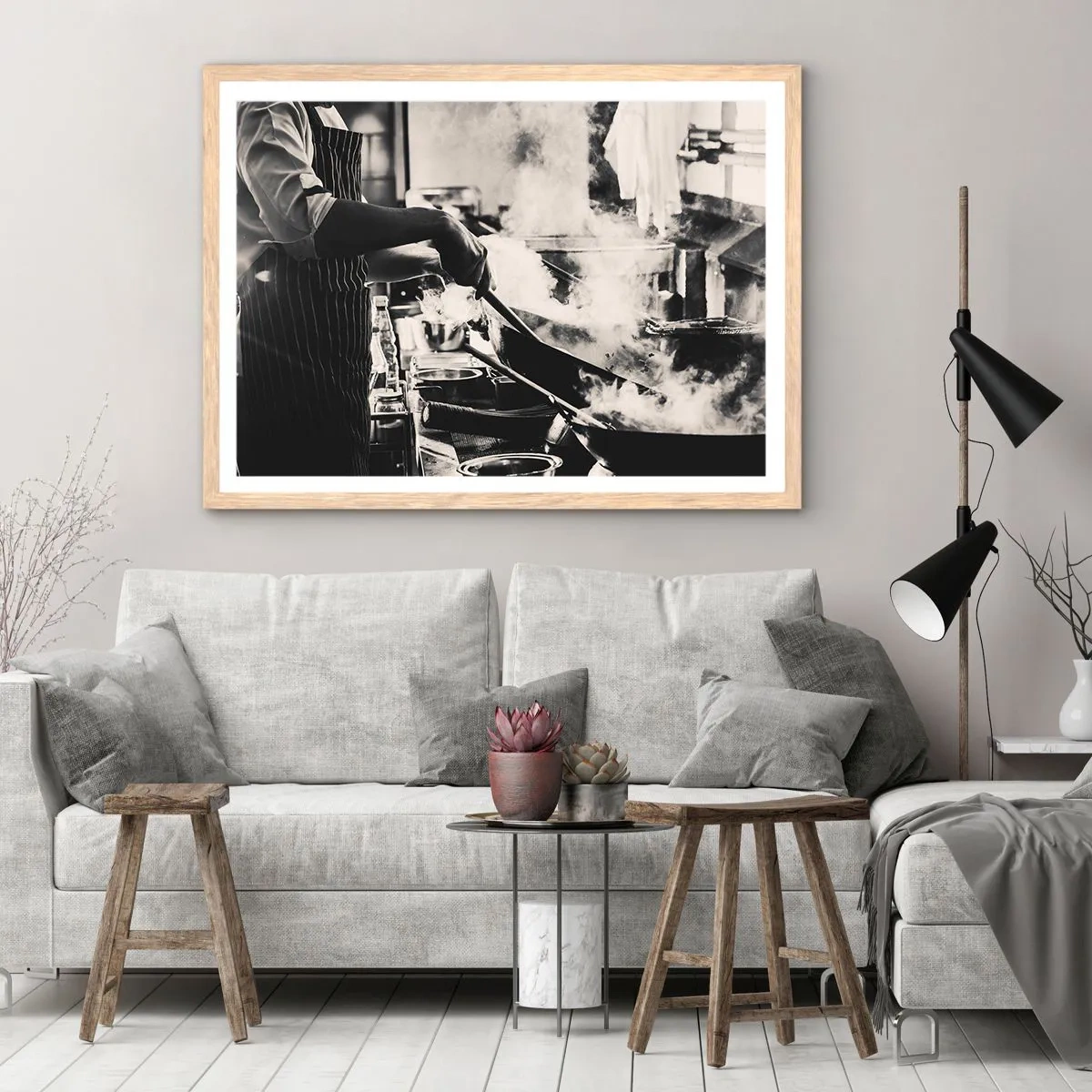 Poster in light oak frame - Alchemy of Flavours - 40x30 cm