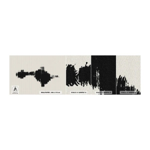 Photo Wallpaper Sample Standard Eco - Vibrations of Imagination - Contemporary, Abstraction, Scandinavian - 100x30 cm