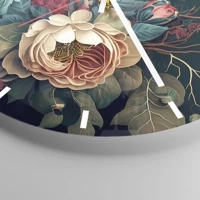 Clock face with lines