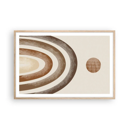 Poster in light oak frame - In a Distant Galaxy - 91x61 cm