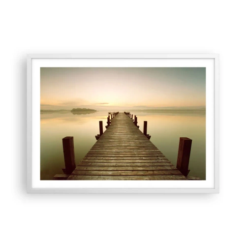 Poster in white frmae - Before Dawn, Dawn, Light - 70x50 cm