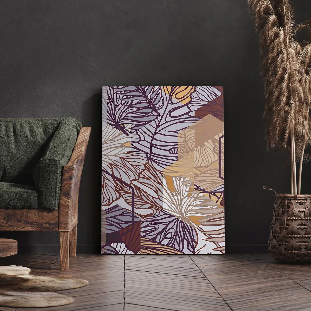 Canvas picture - Impossible Union of Geometry and Nature - 70x100 cm