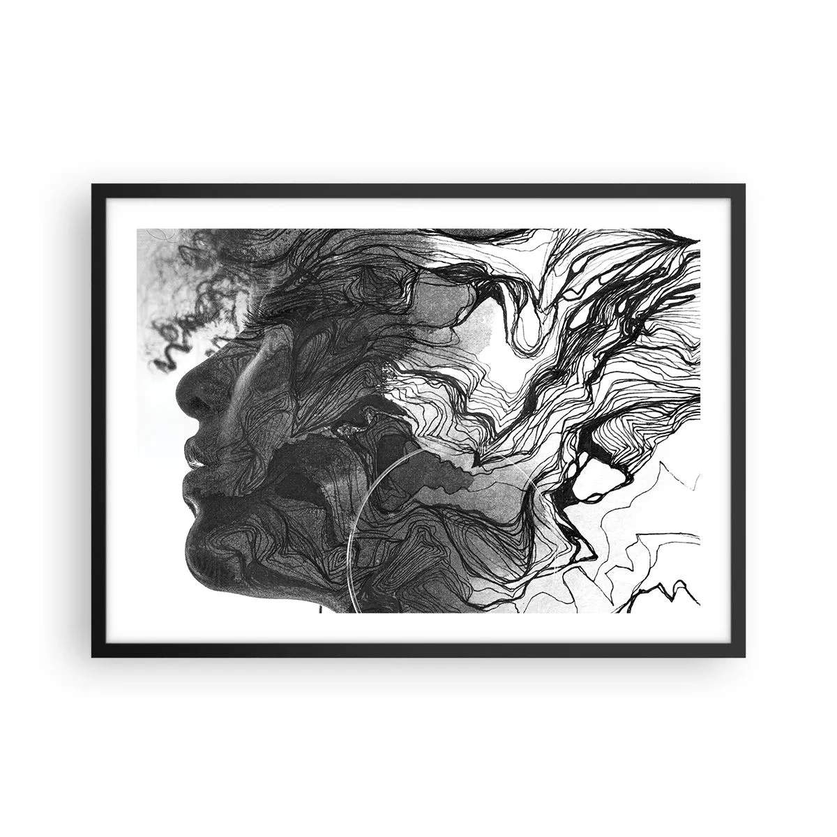 Poster in black frame - Wrapped up in Dreams - 70x50 cm